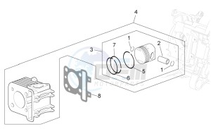 Scarabeo 50 4T E2 drawing Cylinder - piston