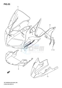 SV1000 (E3-E28) drawing COWLING BODY (SV1000SK6)