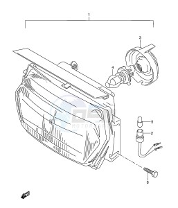 GSX600F (E2) Katana drawing HEADLAMP (MODEL S)