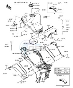 Z1000SX ZX1000LGF FR GB XX (EU ME A(FRICA) drawing Fuel Tank