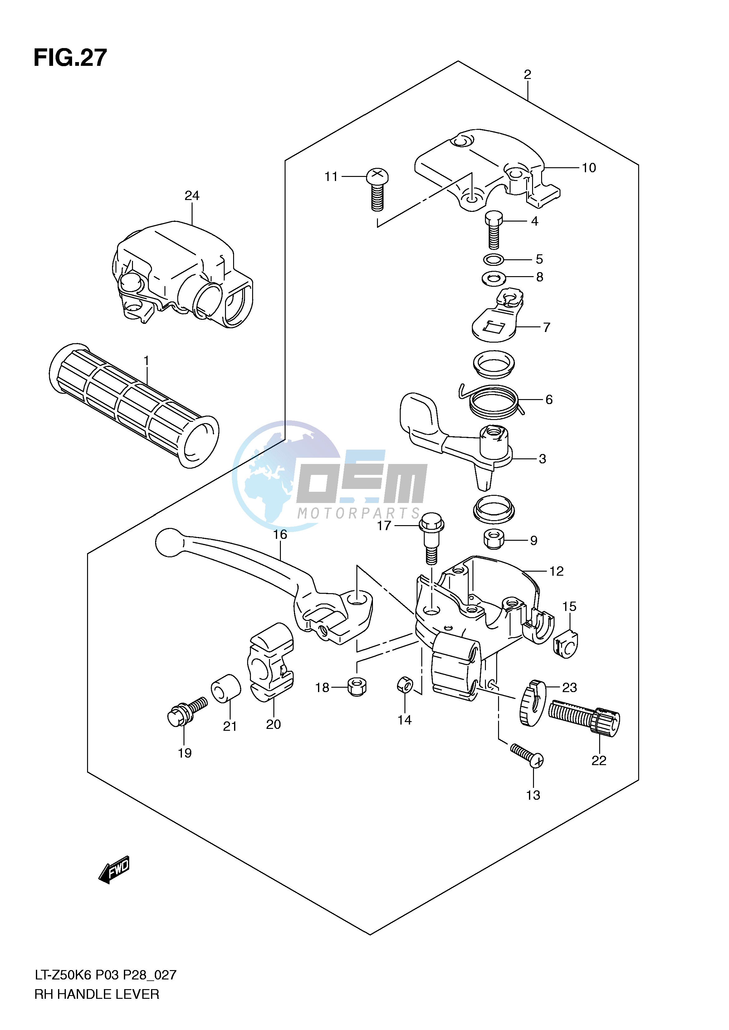 RH HANDLE LEVER