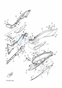 CZD300-A XMAX 300 TECH MAX (BY36) drawing STAND & FOOTREST 2