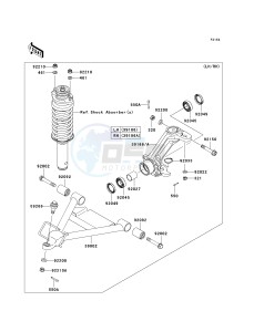 KAF 620 S [MULE 4010 TRANS4X4 HARDWOODS GREEN HD] (S9F-SAF) SAF drawing FRONT SUSPENSION