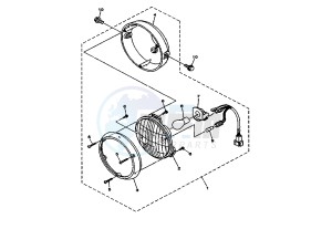 YBR 125 drawing HEADLAMP