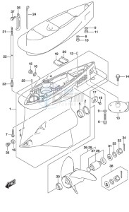 DF 300AP drawing Gear Case S/N 610001 to 612132