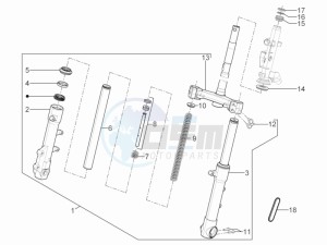 Typhoon 50 2t e3 (CH) Switserland drawing Fork steering tube - Steering bearing unit