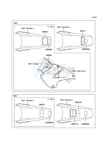 KX250 KX250R6F EU drawing Labels