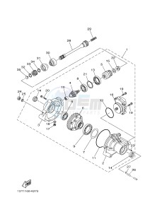 YFM550FWA YFM550DE GRIZZLY 550 (1NPC) drawing FRONT DIFFERENTIAL