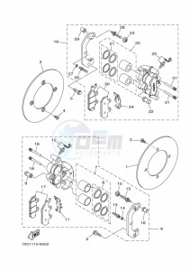 YXM700E YX70MPN (BHF8) drawing FRONT BRAKE CALIPER