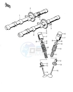 KZ 1000 G [CLASSIC] (G1) [CLASSIC] drawing CAMSHAFTS_VALVES