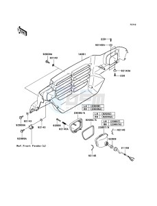 MULE 3010 4x4 KAF620E6F EU drawing Headlight(s)