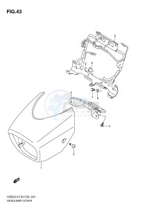 VZ800 (E3-E28) MARAUDER drawing HEADLAMP COVER