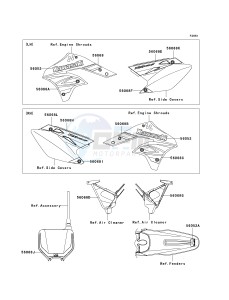 KX 450 D (KX450F) (F8F) D8F drawing DECALS