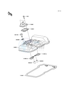 NINJA_250R EX250K9FA GB XX (EU ME A(FRICA) drawing Cylinder Head Cover