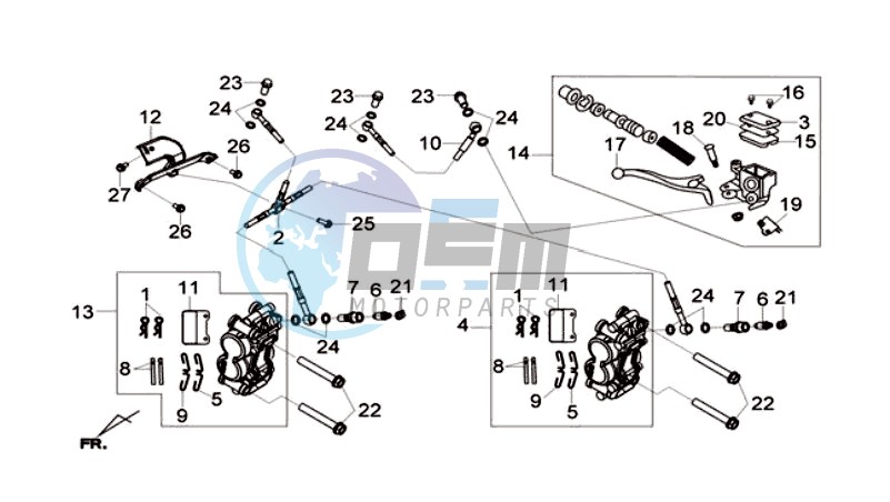 BRAKE CALIPER FOR / BRAKE LEVER / BRAKE LINES