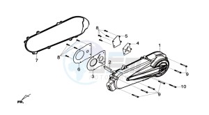 HD2 200 drawing CRANKCASE COVER LEFT