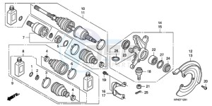 TRX420FEA Australia - (U / 2U 4WD) drawing FRONT KNUCKLE (4WD)