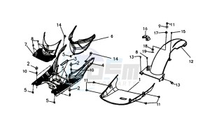 SYMPHONY ST 125I/ABS (XB12WW-EU) (E4) (L8-M0) drawing BOTTOM PLATE / FRAMECOWLING