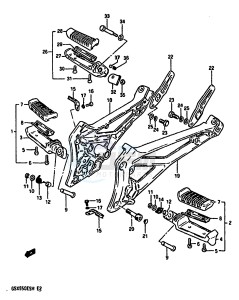 GSX550E (F-G-H) drawing FOOTREST