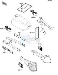 KX 80 E [KX80] (E2-E3) [KX80] drawing LABELS -- 84 KX80-E2- -