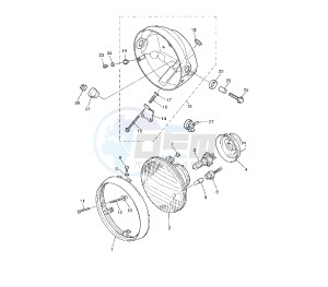 XJR 1300 drawing HEADLIGHT