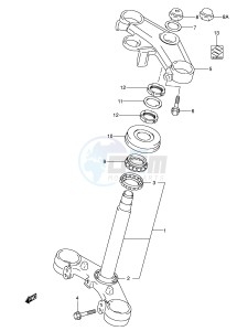 SV650 (E2) drawing STEERING STEM (SEE NOTE)