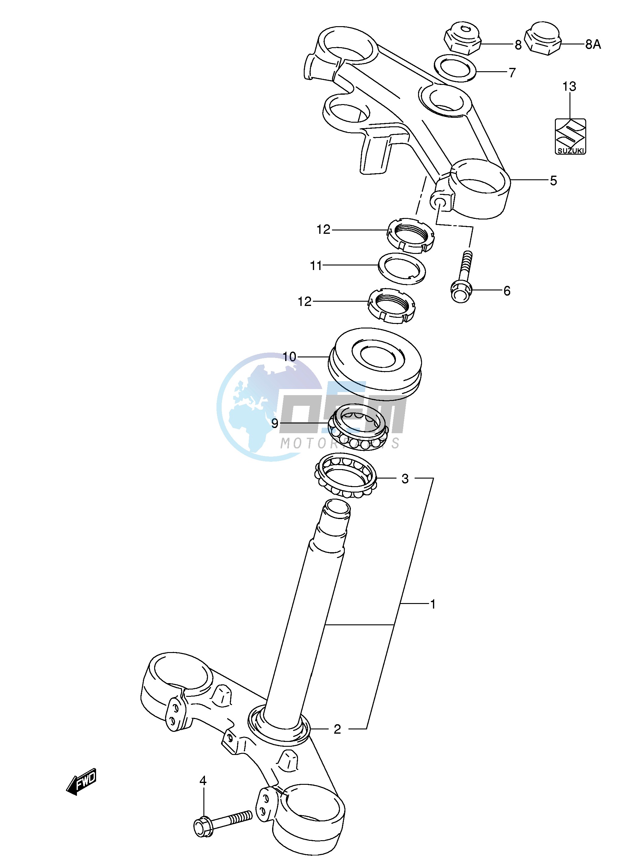 STEERING STEM (SEE NOTE)