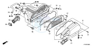 SH300E SH300E UK - (E) drawing AIR CLEANER