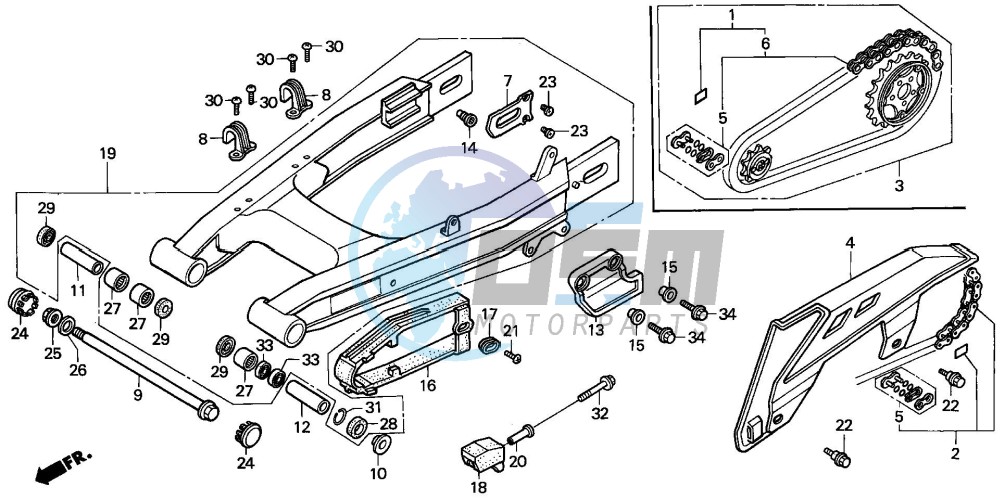 SWINGARM/CHAIN CASE