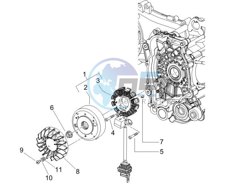 Flywheel magneto