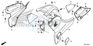 TRX500FE1G TRX500 Europe Direct - (ED) drawing SIDE COVER/ TANK COVER