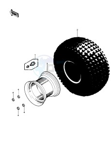 KLT 200 A [KLT200] (A4-A4A DUCKSTER) [KLT200] drawing WHEELS_TIRES -- 83 KLT200-A4_A4A- -