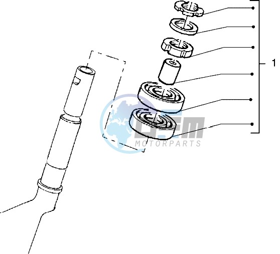 Steering ball bearings assy