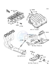 NINJA ZX-6R ZX600RBF FR GB XX (EU ME A(FRICA) drawing Fuel Injection