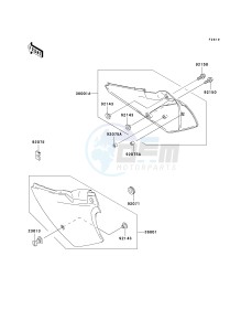 KDX200 H (H6F) 80 H6F drawing SIDE COVERS_CHAIN COVER