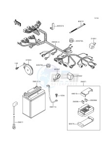 EN 500 C [VULCAN 500 LTD] (C1-C5) [VULCAN 500 LTD] drawing CHASSIS ELECTRICAL EQUIPMENT