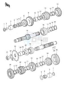 KZ 400 C (C1) drawing TRANSMISSION