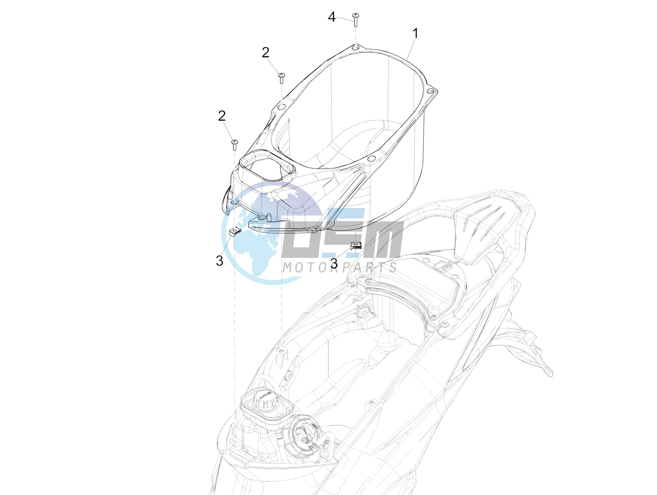 Helmet housing - Undersaddle