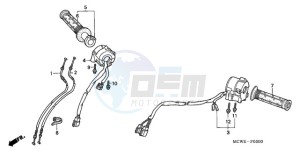 VFR8009 UK - (E / MME TWO) drawing SWITCH/CABLE