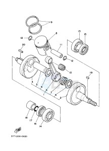 DT125 (3TTR) drawing CRANKSHAFT & PISTON