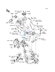 VERSYS KLE650B8F GB XX (EU ME A(FRICA) drawing Fuel Tank