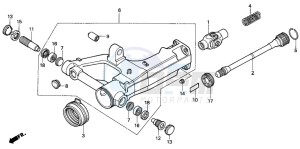 NTV650 drawing SWINGARM