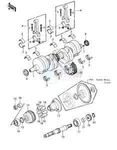 KZ 550 A (A1-A2) drawing CRANKSHAFT SECONDARY SHAFT -- 80-81 A1_A2- -