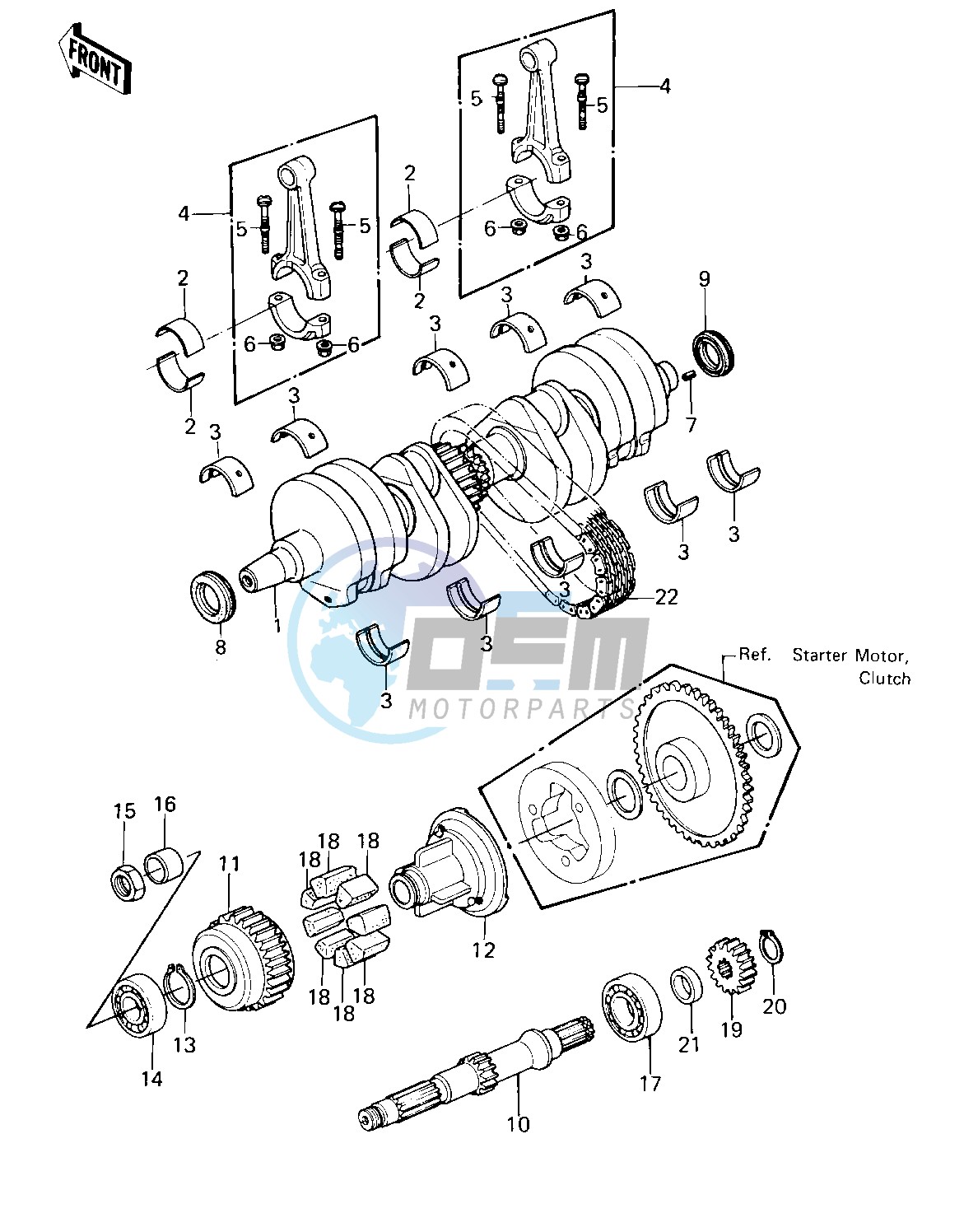 CRANKSHAFT SECONDARY SHAFT -- 80-81 A1_A2- -