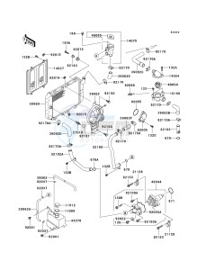 EX 250 F [NINJA 250R] (6F-7F) F6F drawing RADIATOR