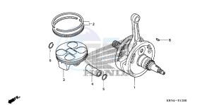 CRF250XB CRF250X ED drawing CRANKSHAFT/ PI STON