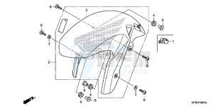 CB1000RF CB1000R 2ED drawing FRONT FENDER