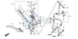 CBF600N drawing FR. BRAKE MASTER CYLINDER (CBF600S/N)