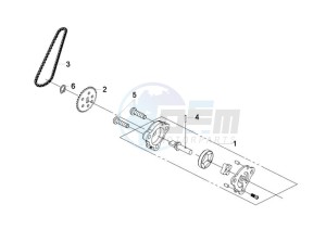 QUAD LANDER 250 drawing OILPUMP / V-SNAAR OILPUMP