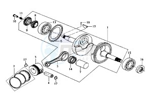 JOYRIDE - 200 cc drawing CRANKSHAFT-PISTON